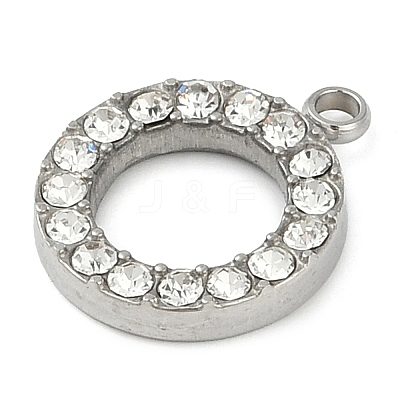 304 Stainless Steel Rhinestone Pendants STAS-S131-04P-01-1