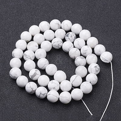 Natural Howlite Bead Strands G-G735-66-10mm-1