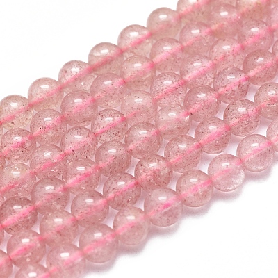 Natura Strawberry Quartz Beads Strands G-D0001-10-6mm-1