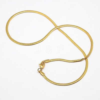 Ion Plating(IP) Trendy Men's 304 Stainless Steel Herringbone Chain Necklaces NJEW-M074-C-01-1