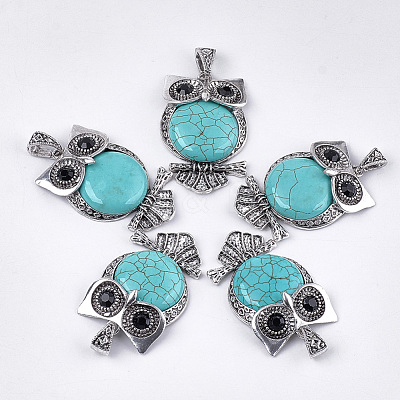 Synthetic Turquoise Big Pendants G-S353-01A-1