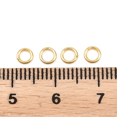 Brass Closed Jump Rings KK-D257-01G-07-1