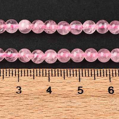 Natural Madagascar Rose Quartz Beads Strads G-D655-4mm-1