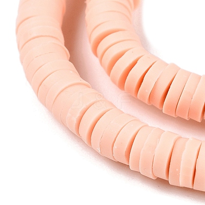 Flat Round Handmade Polymer Clay Bead Spacers CLAY-R067-3.0mm-13-1