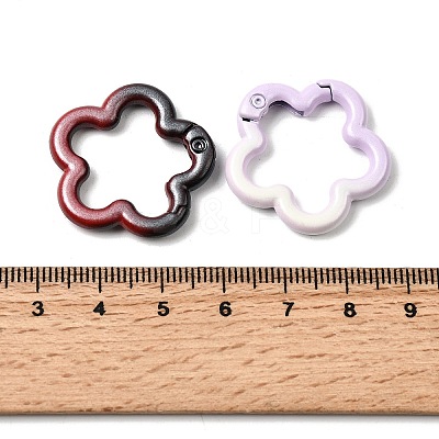 Spray Paint Alloy Spring Gate Rings FIND-C086-04-1
