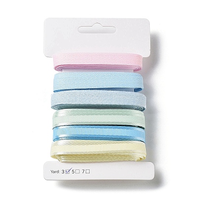 18 Yards 6 Colors Polyester Ribbon SRIB-C001-B04-1