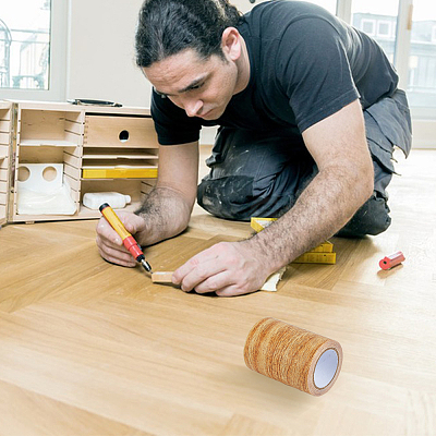 PE Imitation Wood Grain Adhesive Tape AJEW-WH0270-222F-1