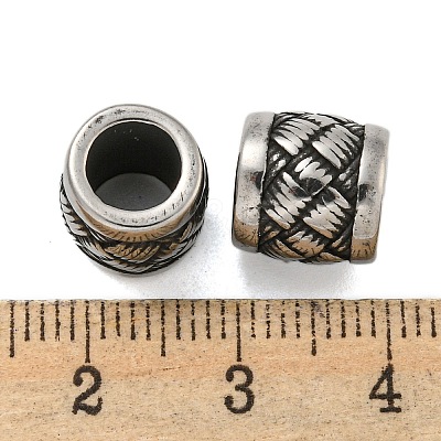 Column 304 Stainless Steel European Beads LS-STAS-E214-10AS-07-1