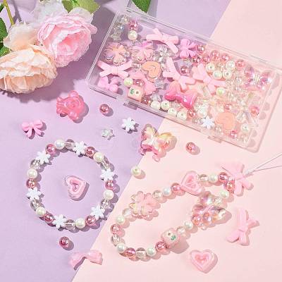 100Pcs 19 Styles Transparent & Opaque Acrylic Beads MACR-FS0002-36-1
