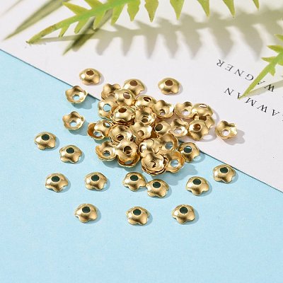 Brass Bead Caps X-KK-TB857-G-1