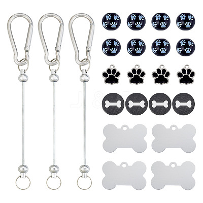 DIY Paw Print Keychain Making Kits DIY-TA0013-74-1