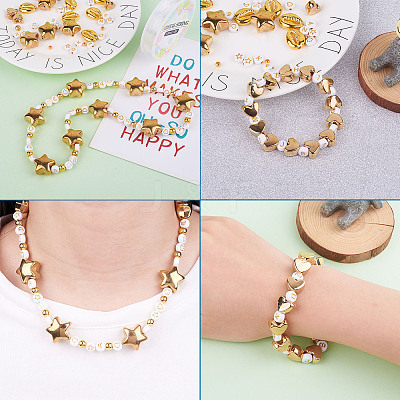 DIY Summer Themed Stretch Bracelet Making Kits DIY-TA0003-28-1