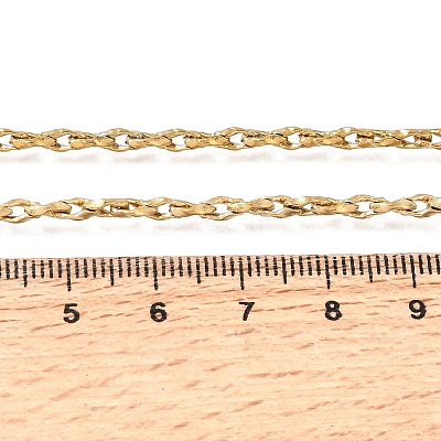 3MM 304 Stainless Steel Twisted Oval Link Chain Necklaces for Man and Women SA-CBAB767-18A-G-1