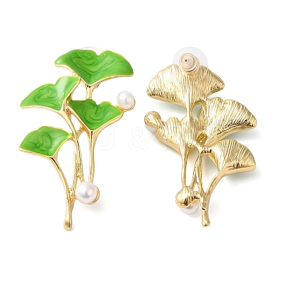 Alloy with Enamel Ear Studs EJEW-U002-07B-1