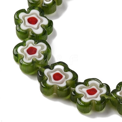 Handmade Millefiori Lampwork Beads Strands LAMP-G164-03K-1