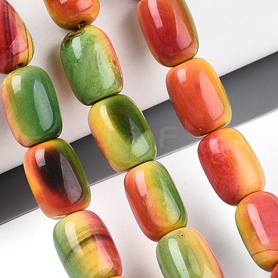 Dyed Natural Agate Beads Strands G-T144-35-1