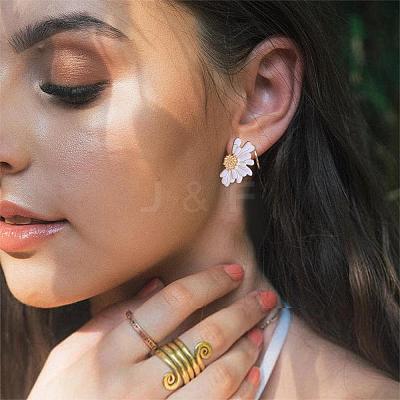 Vintage Flower Stud Earrings for Women JE1095E-1