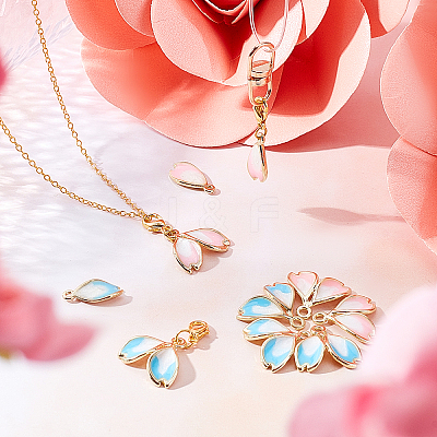 24Pcs 2 Style Alloy Enamel Pendants FIND-SC0002-10-1
