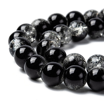 Baking Paint Crackle Glass Bead Strands CCG-S001-8mm-M-1
