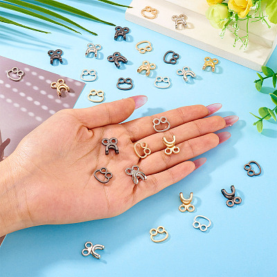 15Sets 3 Colors Alloy Waist Extender Hooks & Eyes Clasps DIY-TA0012-28-1