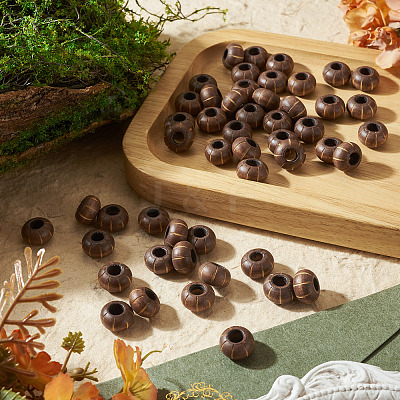 Wood European Beads WOOD-TA0003-09D-1