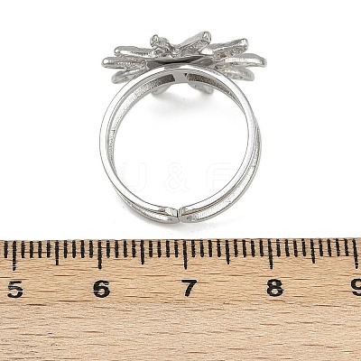 Heart Sun 304 Stainless Steel Enamel Finger Rings for Women RJEW-G355-08P-02-1