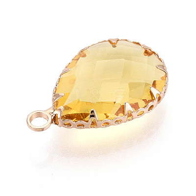 Transparent Glass Pendants KK-N283-02I-G-1