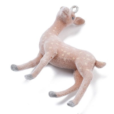 Flocky Resin Pendants LS-RESI-Q002-08B-1
