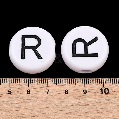 Opaque Acrylic European Beads AC-CBA3BDD-01R-1