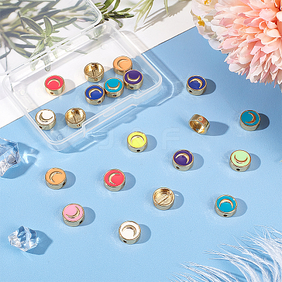 Brass Enamel Beads KK-PH0009-05-1