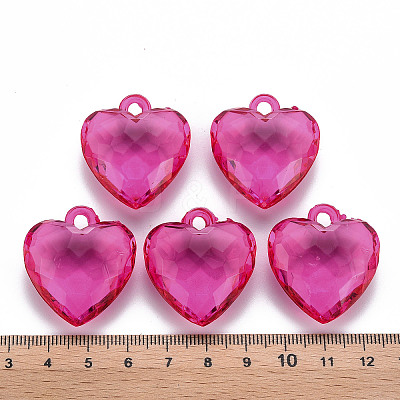 Transparent Acrylic Pendants X-TACR-T024-03B-906-1