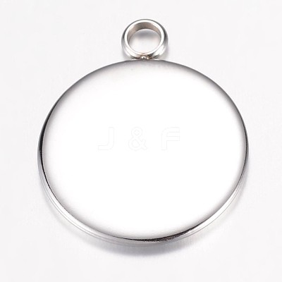 Tarnish Resistant 304 Stainless Steel Pendant Cabochon Settings STAS-P100-16P-1