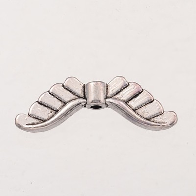 Wing Tibetan Style Alloy Beads AB5041Y-NF-1