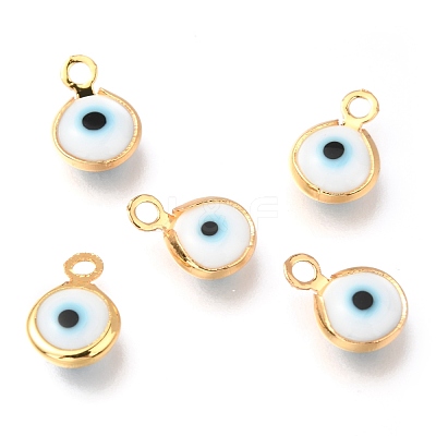 Handmade Evil Eye Lampwork Charms KK-F764-13G-06-1