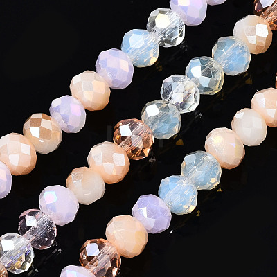 Electroplate Glass Beads Strands EGLA-T020-12E-1