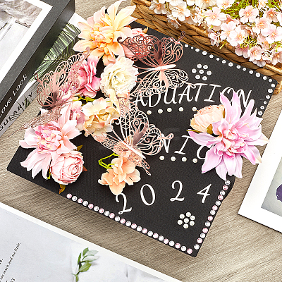 46Pcs 17 Style Cloth Rose Flower AJEW-GF0008-83-1