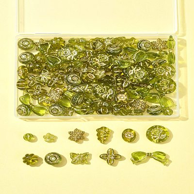 110Pcs 11 Styles Transparent Acrylic Beads OACR-FS0002-07-1