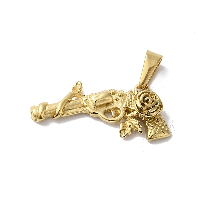 PVD Vacuum Plating 304 Stainless Steel Pendants STAS-B069-41G-02-1