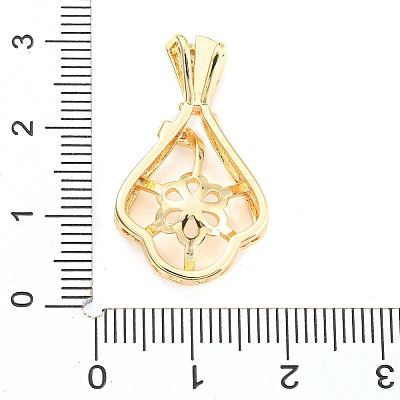 Brass Micro Cubic Zirconia Peg Bail Charms KK-Q794-04D-G-1