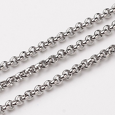 Tarnish Resistant 304 Stainless Steel Rolo Chains CHS-L015-31-1