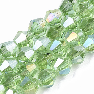 Electroplate Glass Beads Strands EGLA-Q118-8mm-B29-1