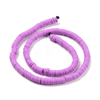 Handmade Polymer Clay Beads Strands CLAY-R089-6mm-Q061-1
