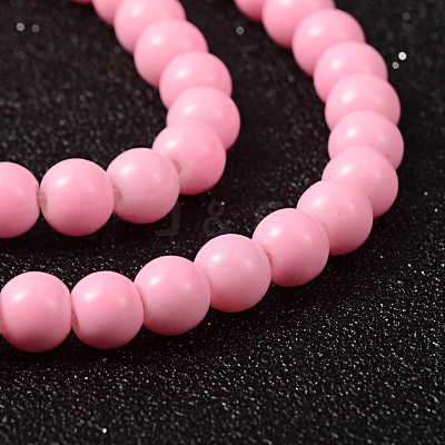 Painted Glass Bead Strands DGLA-S071-6mm-37-1