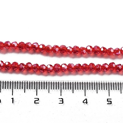 Electroplate Transparent Glass Beads Strands EGLA-A035-T3mm-A01-1