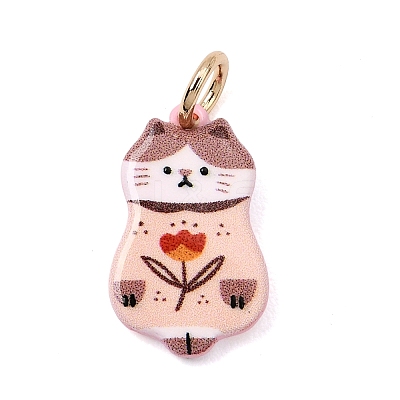 Printed Brass Pendants KK-CBAB1CA-19A-G-1