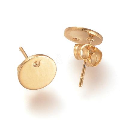 304 Stainless Steel Stud Earring Findings STAS-R063-35G-1