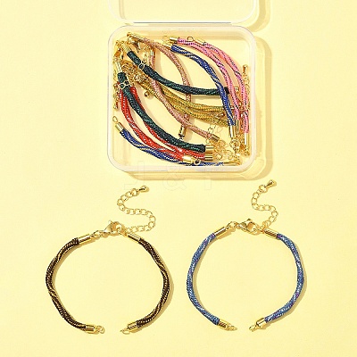 8Pcs 8 Colors Nylon Cord Bracelets MAK-FS0001-05-1