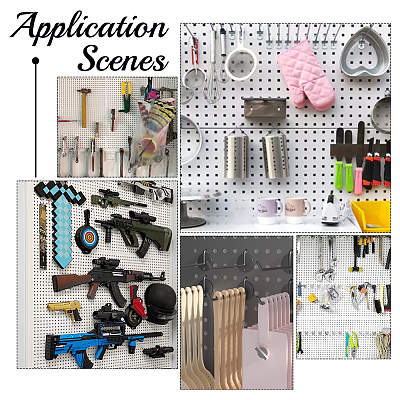 Iron Wall Mounted Mesh Board Pegboard Hook Hangers IFIN-WH0085-17EB-1