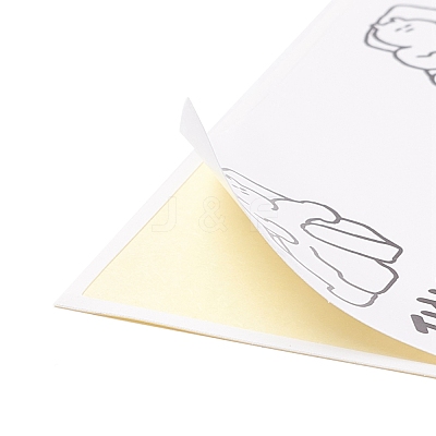 Rectangle Present Stickers DIY-B041-06B-1