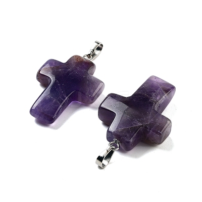 Natural Amethyst Pendants G-A231-02A-1